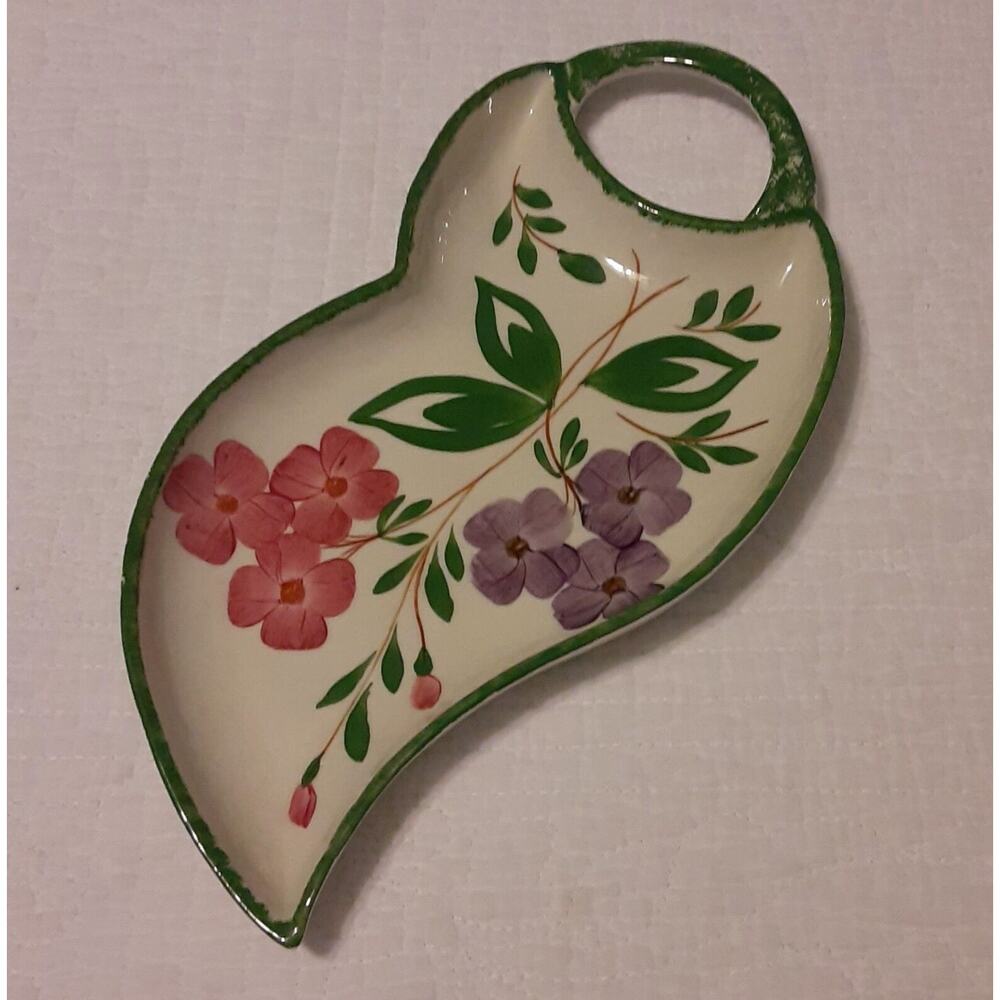 Vintage Blue Ridge Pottery Floral Dish Trinkets Garnish